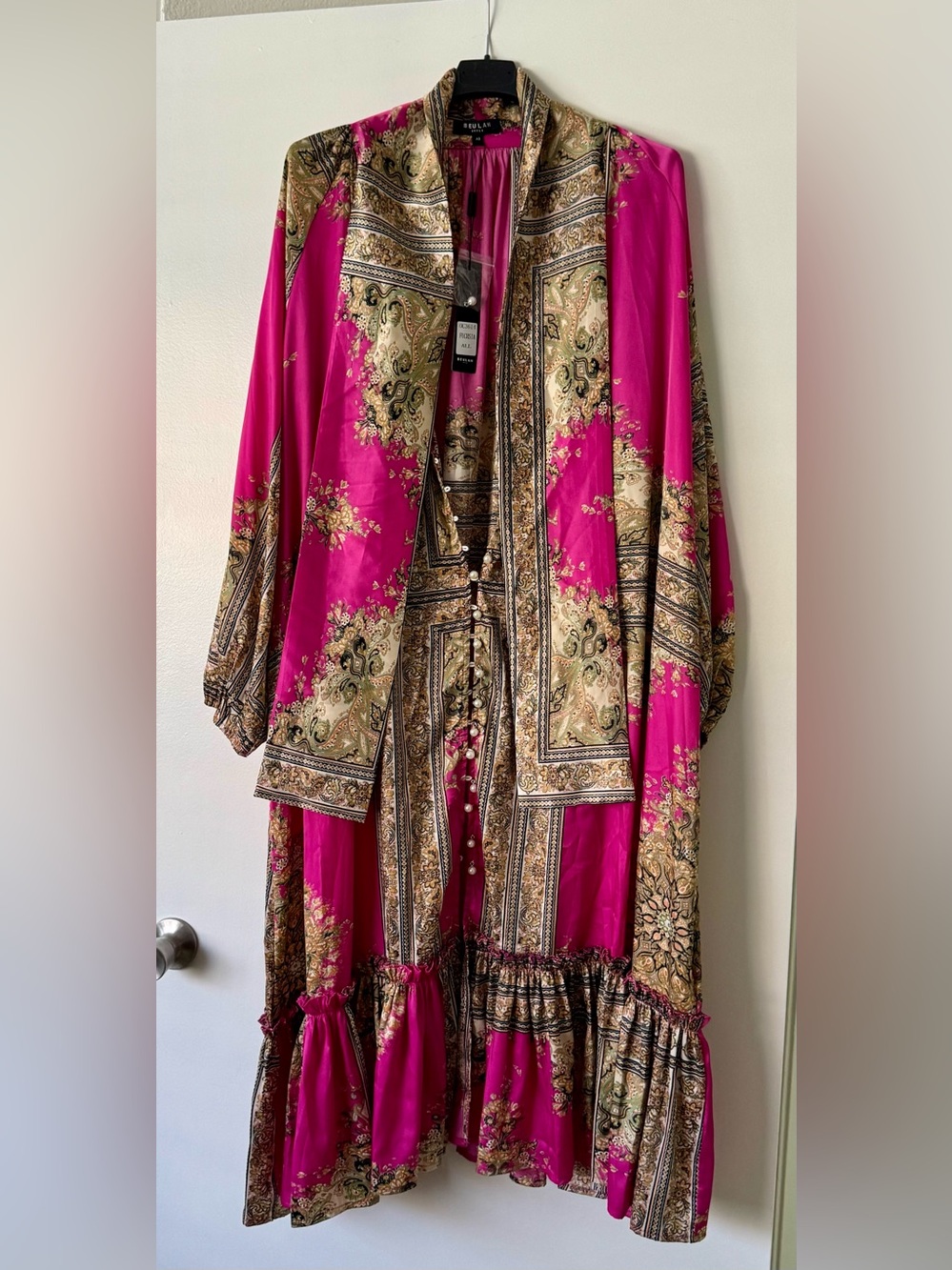 Beulah Style Fuchsia Paisley Maxi Dress